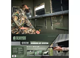 Shadow Hunter DIY Window Kit for Hunting Blinds – Set of (2) 24.5”x8” Horizontal Gun Windows
