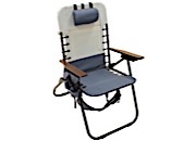 Shelter Logic Roped hi-boy removable backpack chair in slate and putty