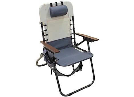 ROPED HI-BOY REMOVABLE BACKPACK CHAIR IN SLATE AND PUTTY