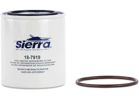 Sierra Marine FUEL WATER SEPARATOR FILTER. RATING:10 MICRON. SIZE:7 1/2IN OR 190.5MM TALL