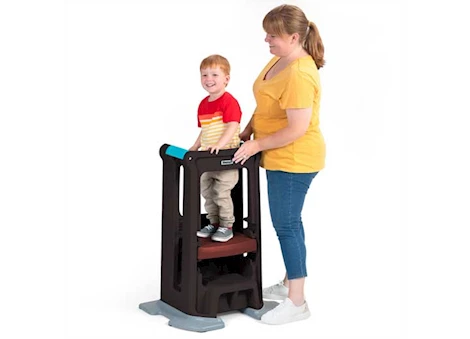 Simplay3 TODDLER TOWER ADJUSTABLE STOOL (ESPRESSO)