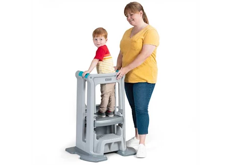 Simplay3 TODDLER TOWER ADJUSTABLE STOOL (GRAY)