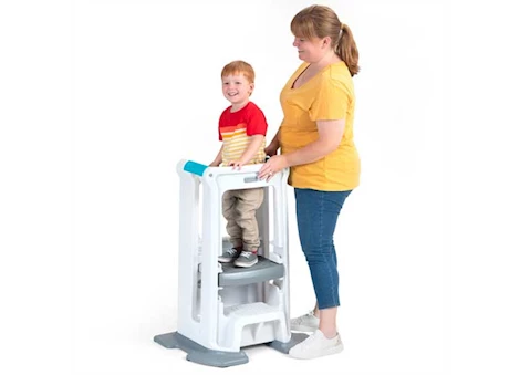 Simplay3 TODDLER TOWER ADJUSTABLE STOOL (WHITE)