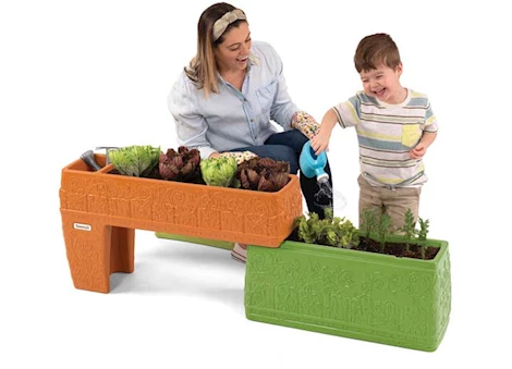 SIMPLAY3 SEED TO SPROUT SLIDE & STORE 2-LEVEL GARDEN PLANTER