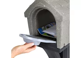 American Home Classic Home Mailbox – Gray Stone / Black