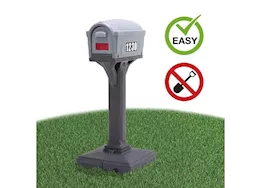 American Home Dig-Free Easy Up Classic Mailbox – Steel Gray / Charcoal
