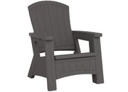 Suncast Adirondack Chair with Storage – Peppercorn
