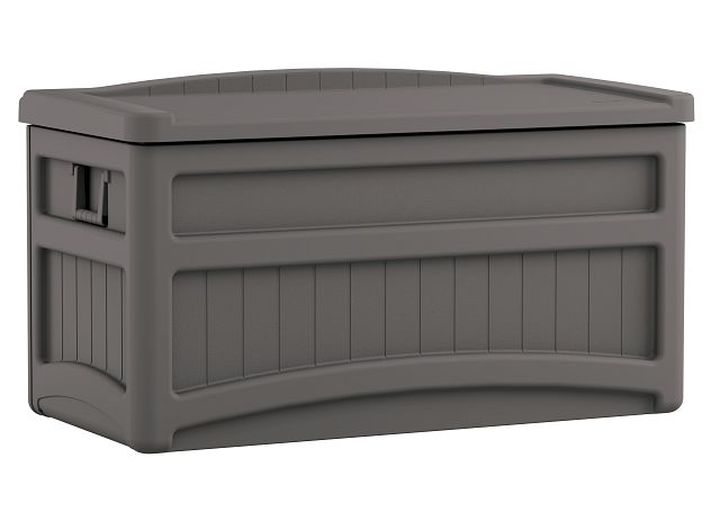 Suncast 73 Gallon Medium Deck Box with Seat – Stoney Main Image