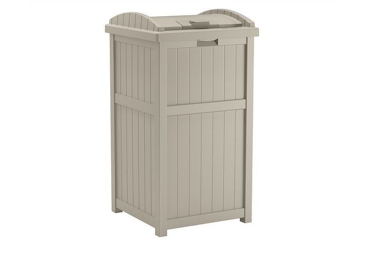 SUNCAST TRASH HIDEAWAY REFUSE CONTAINER – LIGHT TAUPE