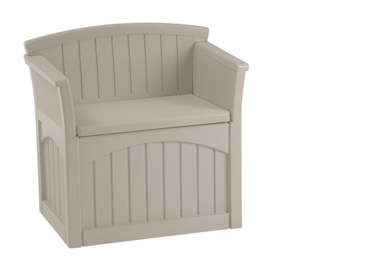 31 GAL PATIO BENCH SEAT, LIGHT TAUPE