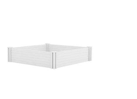 Suncast 4’ x 4’ Raised Garden Bed Edging – White Main Image