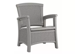 Suncast Club chair w/ storage; gray