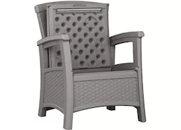 Suncast Club chair w/ storage; gray