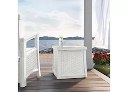Suncast elements end table with storage - white