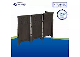 Suncast Outdoor screen fence, wicker, java - 4 pc pk
