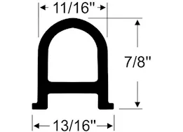 Steele Rubber Products Exact-slide style - 7/8in bulb w/track weatherstrip 15ft