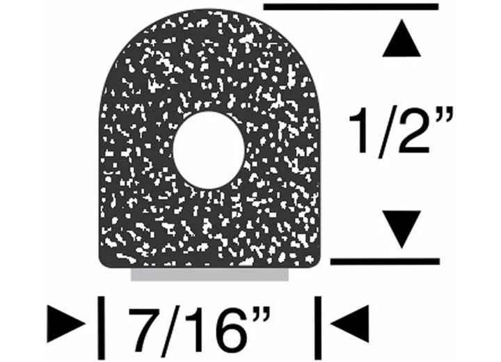 Steele Rubber Products W/s, sponge, d w/tape, 1/2x1/2, 15ft