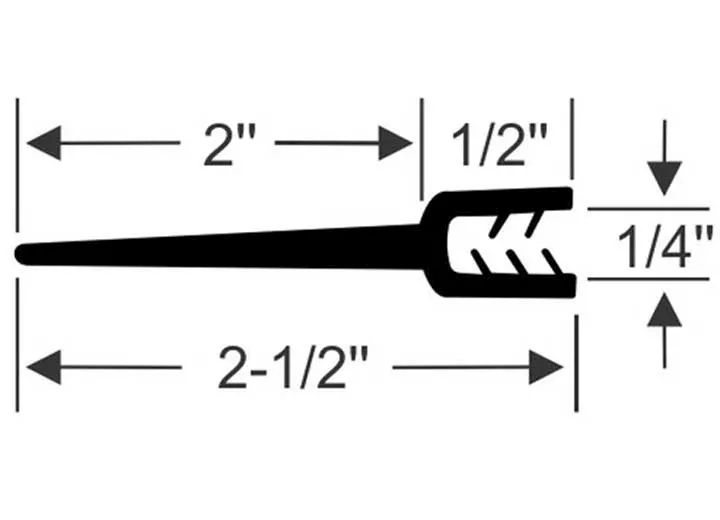 Steele Rubber Products W/s, slide-out, wiper, push-on, 2, 15ft