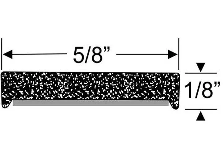 Steele Rubber Products W/s, sponge, rectangle w/tape, 5/8x1/8, 20ft