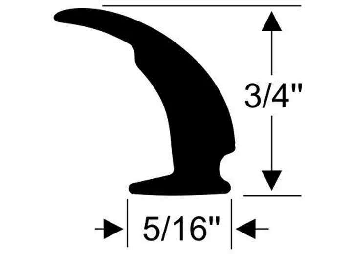 Steele Rubber Products Trim, window edge, 1/2x1/4, 20ft