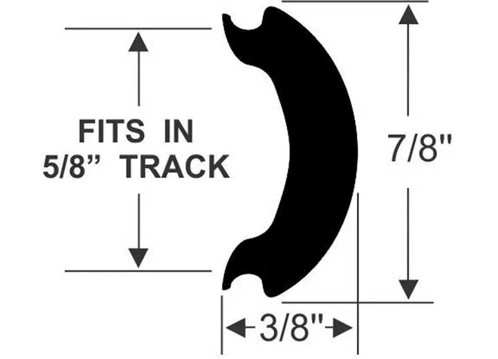 Steele Rubber Products Trim, screw cover insert, 7/8, 25ft