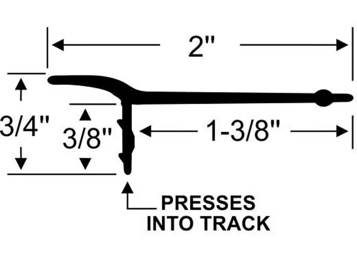 Steele Rubber Products W/s, slide-out, press-in, 1-3/8, 15ft