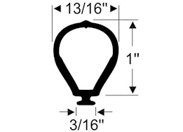 Steele Rubber Products W/s, slide-out, bulb w/t-base, 1, 30ft