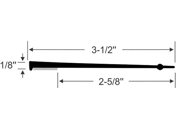 Steele Rubber Products W/s, slide-out, wiper w/tape, 2-5/8, 15ft