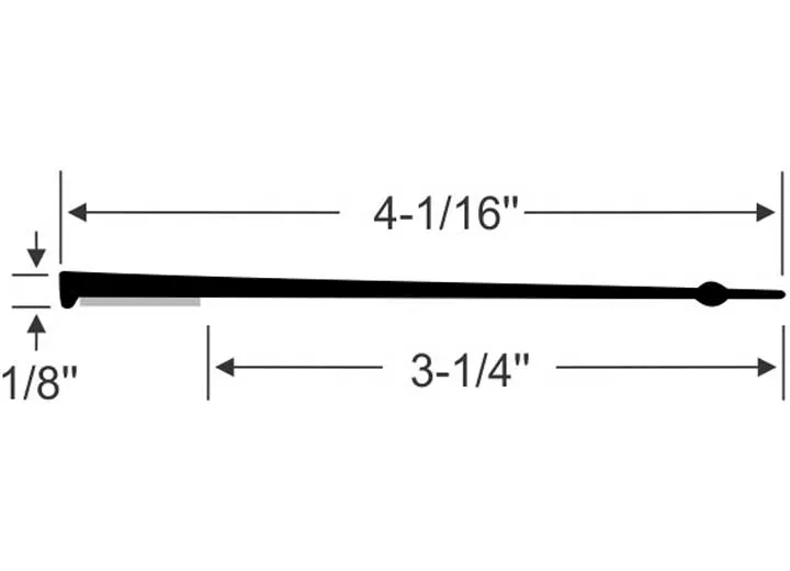 Steele Rubber Products W/s, slide-out, wiper w/tape, 3-1/4, 60ft