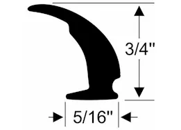 Steele Rubber Products Trim, window edge, 3/4x5/16, 20ft