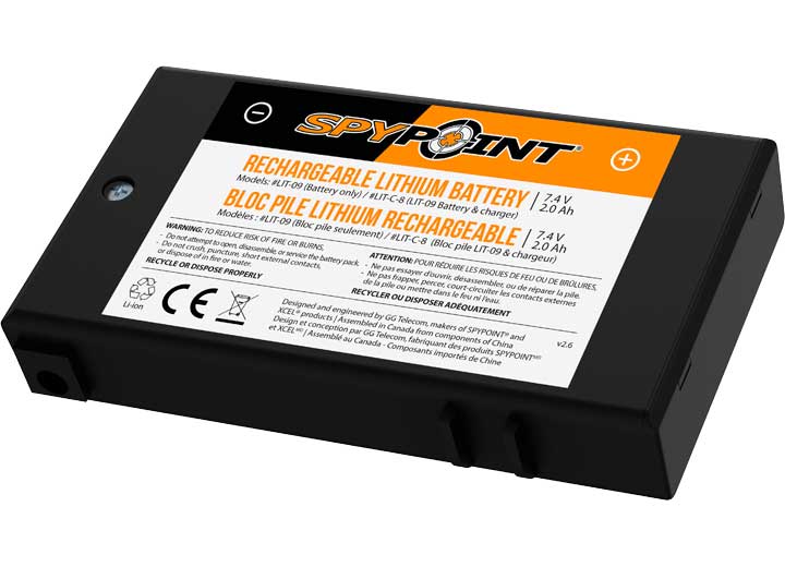 05559-LIT-09 SPYPOINT RECHARGEABLE LITHIUM BATTERY