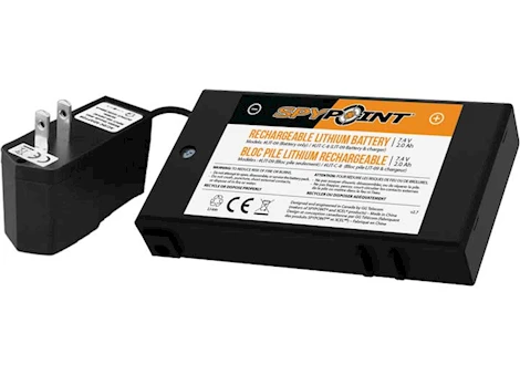 SPYPOINT LIT-C-8 Rechargeable Lithium Battery Pack & Charger Main Image