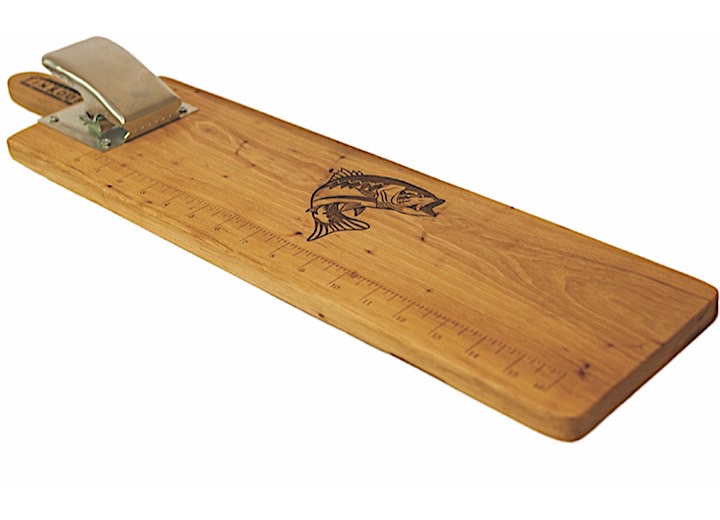 TIN ROOF FISH BOARD WITH ENGRAVED RULER - 24” X 6”