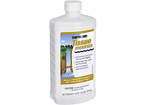 Thetford Tissue Digester for Black Water Holding Tank – 19 oz. Bottle of Dry Granules