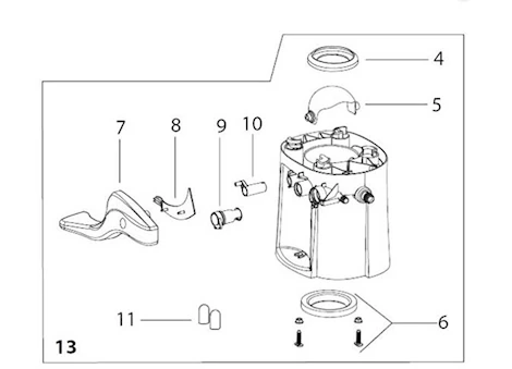 Thetford AQUA MAGIC LOW TOILET BASE KIT WHITE