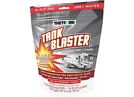 Thetford Tank Blaster Black & Grey Water Holding Tank Cleaner – 4-Pack, Dry Granules