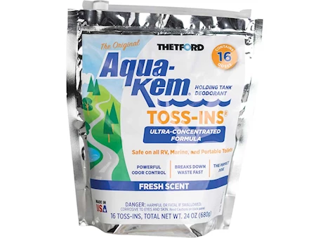 Thetford AQUA-KEM TOSS INS FRESH SCENT 16 CT