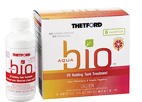 Thetford AquaBio Citrus Twist Holding Tank Treatment – 8 oz. Liquid (6-Pack)