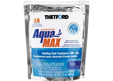 Thetford AquaMAX Spring Showers Holding Tank Treatment – 16-Pack Toss-Ins