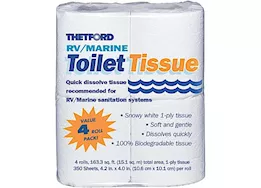 Thetford RV/Marine 1-Ply Toilet Tissue - 4 Pack