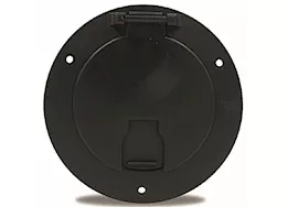 Thetford Deluxe round electric cable hatch w/back, bk