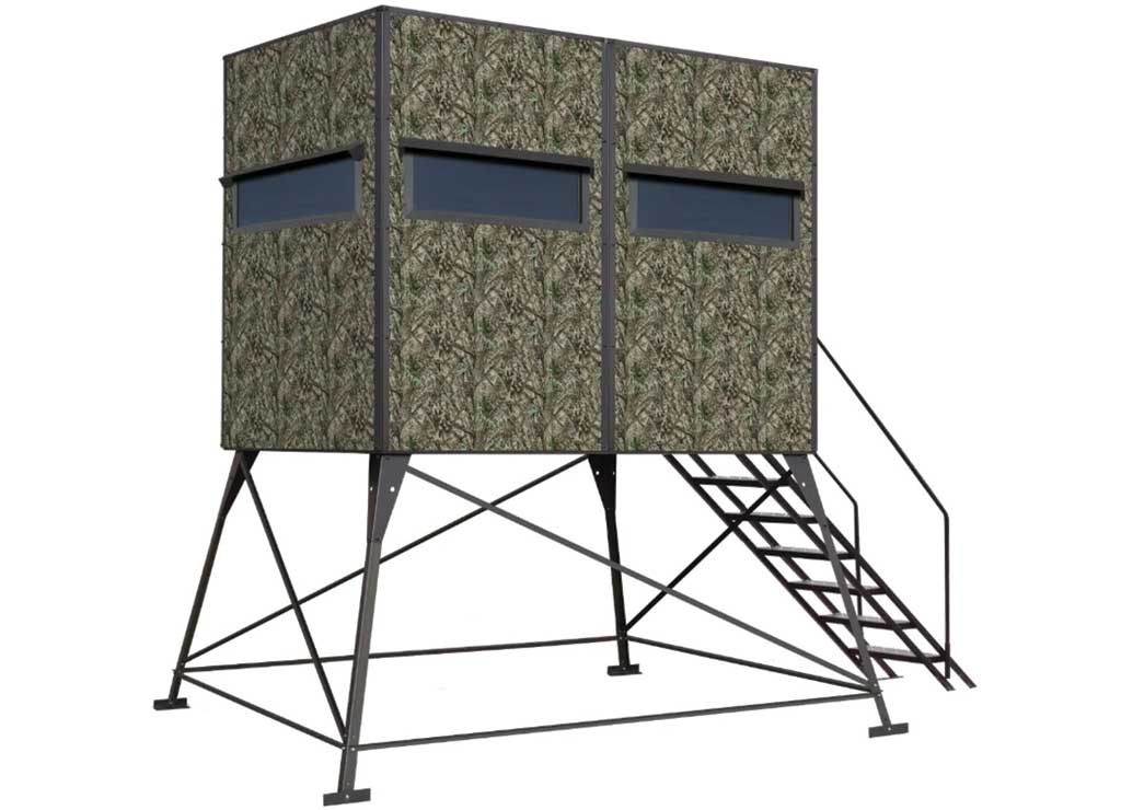 Texas Hunter Products 4FT X 8FT MARKSMAN W/ 4FT TOWER FULL DOOR STAIRS & HANDRAILS