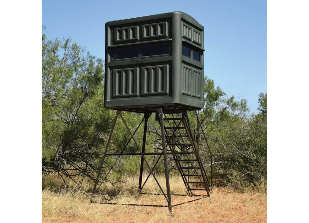 Texas Hunter Products 5FT X 6FT RUGGED RIFLE W/ 8FT TOWER FULL DOOR STAIRS & HANDRAILS