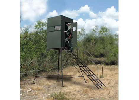 Texas Hunter Products 4FT X 4FT XTREME BLIND W/ 8FT TOWER FULL DOOR STAIRS & HANDRAILS