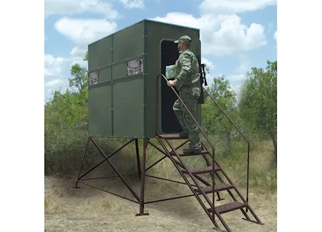 Texas Hunter Products 4FT X 8FT XTREME BLIND W/ 4FT TOWER FULL DOOR STAIRS & HANDRAILS