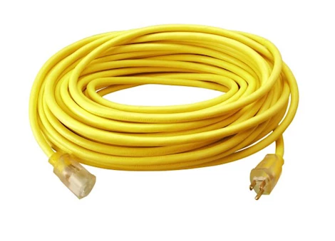 Southwire Standard Outdoor Extension Cord with Lighted End – 100 ft., 15 Amp, 12/3 Gauge, Yellow Main Image