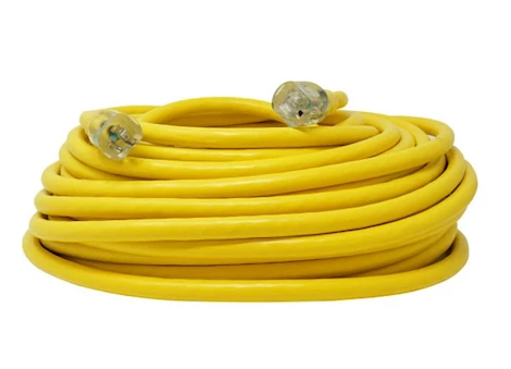 Southwire Standard Outdoor Extension Cord with Lighted End – 100 ft., 15 Amp, 10/3 Gauge, Yellow Main Image