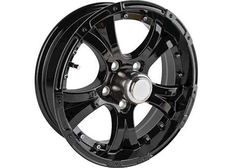 Taskmaster ALUMINUM VIKING 15X5 5X4.5 BLACK W/BLACK CENTER CAP TRAILER WHEEL 2150 LCC