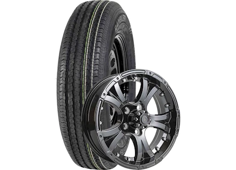 Taskmaster RAMBLER TRAILER ASSEMBLY ST205/75R15 LRD ON15X5 5X4.5 BLACK FULL PAINT ALUMINUM WHEEL 2150LCC