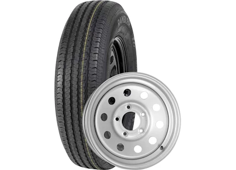Taskmaster RAMBLER TRAILER ASSEMBLY ST225/75R15 LRE ON 15X6 5X4.5 SILVER MOD STEEL WHEEL 2860LCC